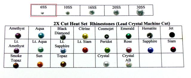 Rhinestones 06SS 2 X Cut Heat Set Lead Crystal Machine Cut Korean Hot Fix