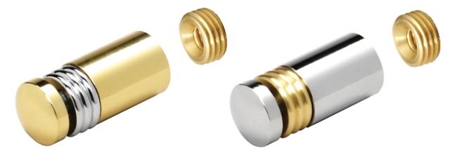 SpeedPress Elegant Sign Stud Standoffs In Silver And Gold With Bronze Accents