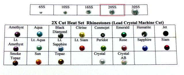 Rhinestones 20SS 2 X Cut Heat Set Lead Crystal Machine Cut Korean Hot Fix