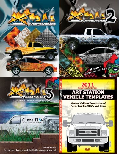 Taylor Digital Imaging Wrap Master Mega Pack Volumes 1 2 and 3 With 2011 Vehicle Templates