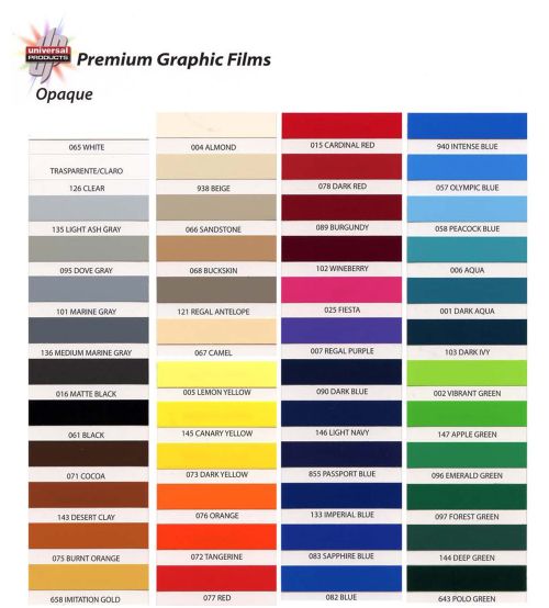 3m 3630 Color Chart